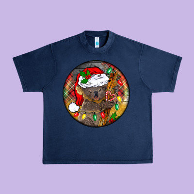 Christmas Koala Urban Heavy Tee Designed By Barkaloodesign