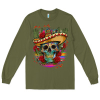 Army Green mexican skeleton Long Sleeve Tee - CTS Tumbler Store