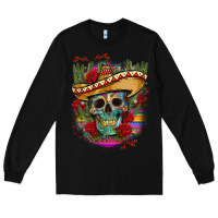 Black mexican skeleton Long Sleeve Tee - CTS Tumbler Store