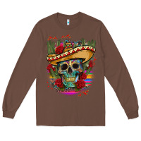 Chestnut mexican skeleton Long Sleeve Tee - CTS Tumbler Store