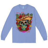 Colony Blue mexican skeleton Long Sleeve Tee - CTS Tumbler Store