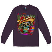 Plum mexican skeleton Long Sleeve Tee - CTS Tumbler Store