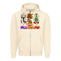 Sandshell happy hallothanksmas trees Zipper Hoodie - AdoDesignShop