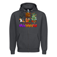 Smoke happy hallothanksmas trees Zipper Hoodie - AdoDesignShop