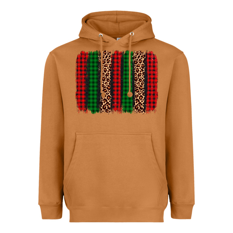 Christmas Glitter Leopard Brushstroke Heavyweight Hoodie by AdoDesignShop | Teevron