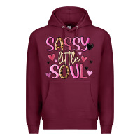 Burgundy sassy little soul Premium Hoodie - MaliasSmallBusiness