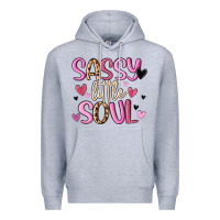Heather Grey sassy little soul Premium Hoodie - MaliasSmallBusiness