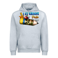 Heather Grey 1 st grade dude Urban Hoodie - BundleAndBundleShop