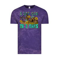 Cloud Purple a lot can happen in 3 days western Vintage Tee - texasbilliewilder