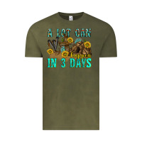 Vintage Olive a lot can happen in 3 days western Vintage Tee - texasbilliewilder