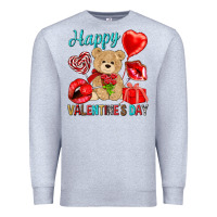 Heather Grey happy valentines day Premium Sweatshirt - NancyCooperArtShop