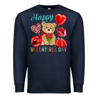Navy happy valentines day Premium Sweatshirt - NancyCooperArtShop