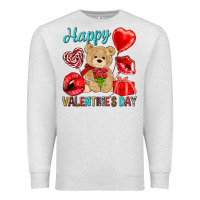 Oatmeal Heather happy valentines day Premium Sweatshirt - NancyCooperArtShop