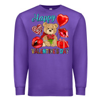 Purple happy valentines day Premium Sweatshirt - NancyCooperArtShop