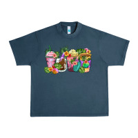 Midnight Navy tropical coffee cups Urban Heavy Tee - Zillion Design Studio