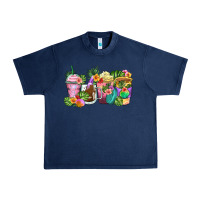 Navy tropical coffee cups Urban Heavy Tee - Zillion Design Studio
