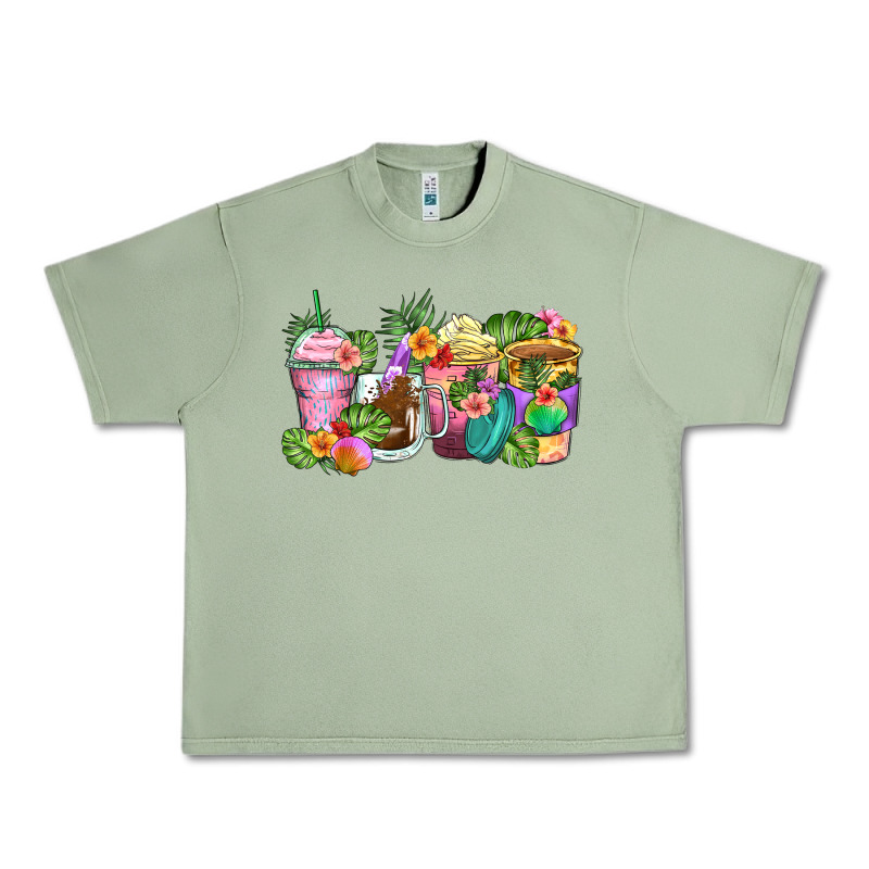 Tropical Coffee Cups Urban Heavy Tee by Zillion Design Studio | Teevron