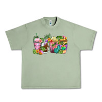 Oil Green tropical coffee cups Urban Heavy Tee - Zillion Design Studio