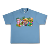 Pebble Blue tropical coffee cups Urban Heavy Tee - Zillion Design Studio