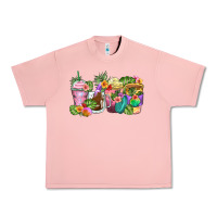 Salmon tropical coffee cups Urban Heavy Tee - Zillion Design Studio