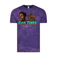 Cloud Purple a wise man puts god first Vintage Tee - texasbilliewilder