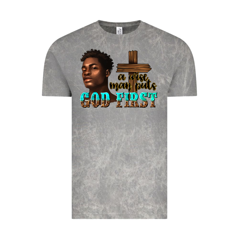 A Wise Man Puts God First Vintage Tee by texasbilliewilder | Teevron