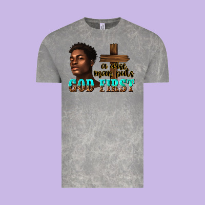 A Wise Man Puts God First Vintage Tee Designed By Texasbilliewilder