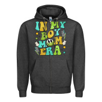 Charcoal Heather in my boy mom era Zipper Hoodie - JahusDesignShop