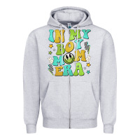 Heather Grey in my boy mom era Zipper Hoodie - JahusDesignShop