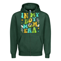 Sports Green in my boy mom era Zipper Hoodie - JahusDesignShop