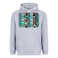 Heather Grey serape leopard cowhide  brushstroke Heavyweight Hoodie - AdoDesignShop
