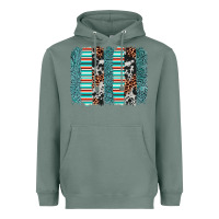 Sage serape leopard cowhide  brushstroke Heavyweight Hoodie - AdoDesignShop