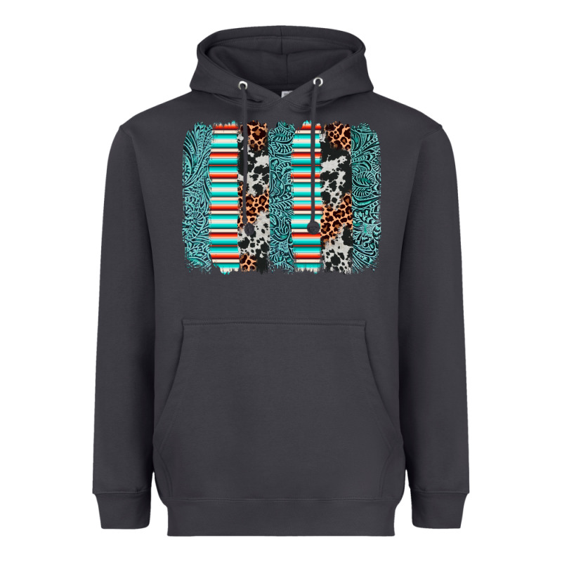 Serape Leopard Cowhide  Brushstroke Heavyweight Hoodie by AdoDesignShop | Teevron