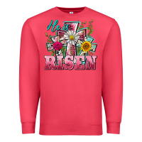 Cardinal he is risen cross easter Premium Sweatshirt - BarkalooDesign