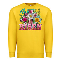 Lemon he is risen cross easter Premium Sweatshirt - BarkalooDesign