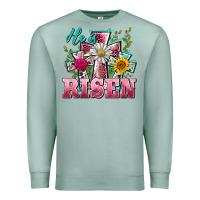 He Is Risen Cross Easter Premium Sweatshirt | Teevron