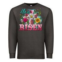 Smoke he is risen cross easter Premium Sweatshirt - BarkalooDesign