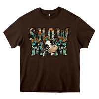Chocolate Brown show mom Heavy Core Tee - SublimationCraftShop