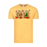 Vintage Mustard golden dogs with christmas Vintage Tee - Zillion Design Studio