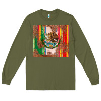 Army Green mexican flag serape Long Sleeve Tee - CTS Tumbler Store