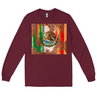 Burgundy mexican flag serape Long Sleeve Tee - CTS Tumbler Store