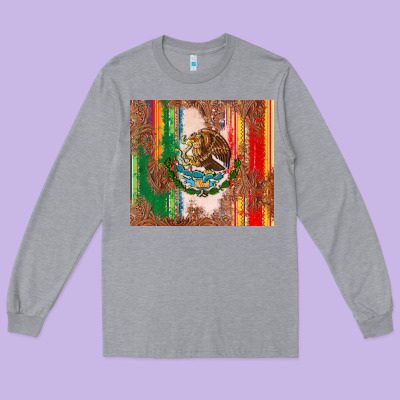 Mexican Flag Serape Long Sleeve Tee Designed By Cts Tumbler Store