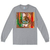 Heather Grey mexican flag serape Long Sleeve Tee - CTS Tumbler Store