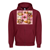Burgundy cafecito y chisme. Zipper Hoodie - JahusDesignShop