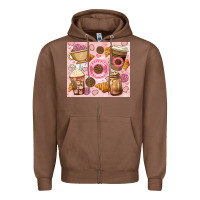 Chestnut cafecito y chisme. Zipper Hoodie - JahusDesignShop
