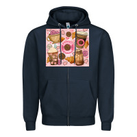 Navy cafecito y chisme. Zipper Hoodie - JahusDesignShop
