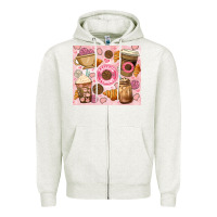 Oatmeal Heather cafecito y chisme. Zipper Hoodie - JahusDesignShop