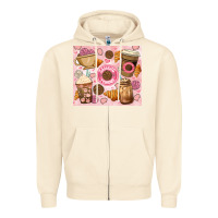 Sandshell cafecito y chisme. Zipper Hoodie - JahusDesignShop