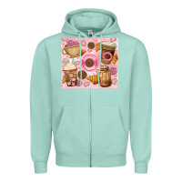 Seafoam cafecito y chisme. Zipper Hoodie - JahusDesignShop