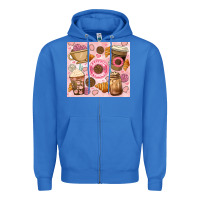 True Royal cafecito y chisme. Zipper Hoodie - JahusDesignShop